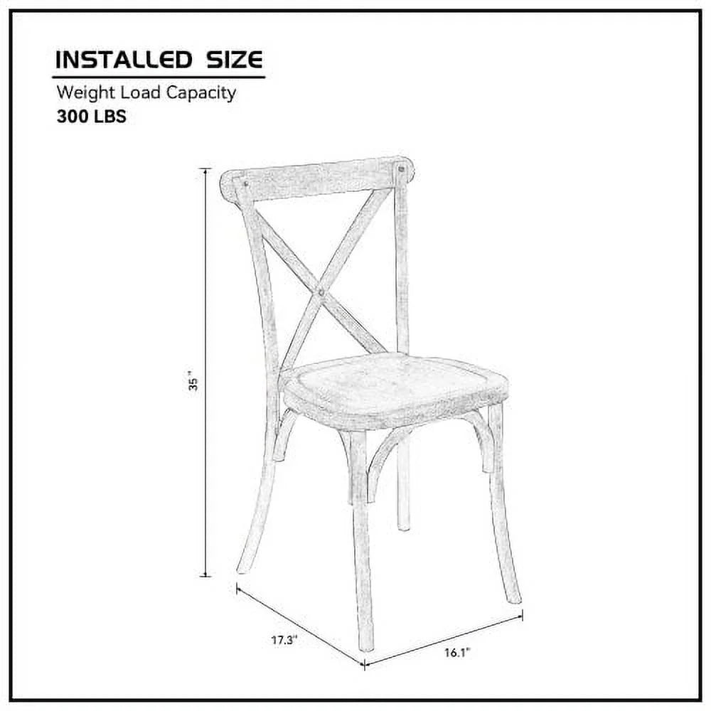 4-Pack Resin X-Back Chair Q55838
