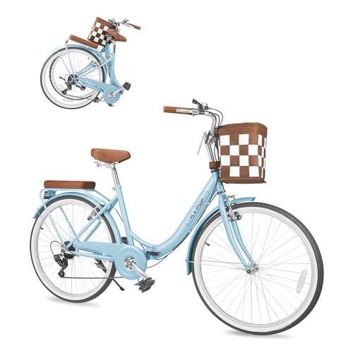 26-Inch 7-Speed Women's Bike with Front Basket V81070
