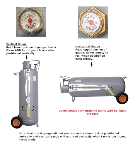 Gray 100 LB Horizontal & Vertical Propane Cylinder B1948