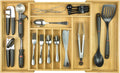 Expandable 28 Inch Bamboo Utensil Organizer, 10 Compartments, Pack of 2 S76910