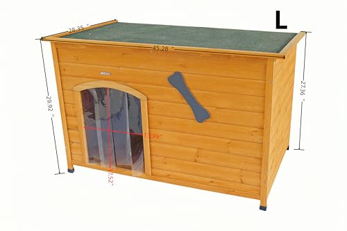 Natural Wooden Doghouse with Elevated Floor S7034
