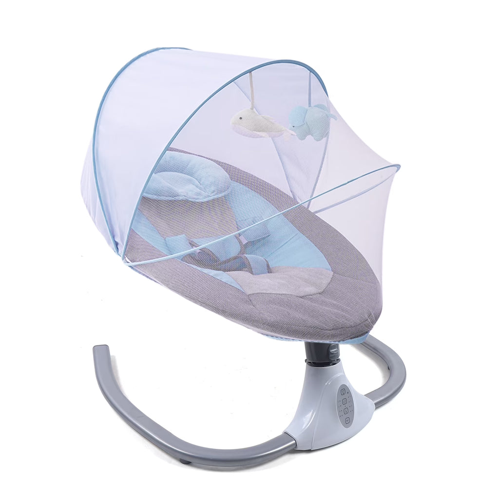 Blue Foldable Infant Swing Chair with Music Remote Control M208806