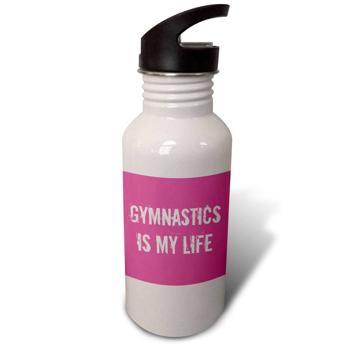 Pink White 21 oz Sports Water Bottle I2863