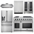48 Gas Range, Range Hood, Refrigerator with Water and Ice Dispenser, Dishwasher & Wine Cooler I6339