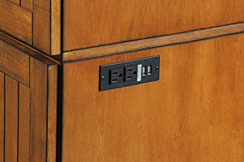 Queen Blonde Oak Murphy Cabinet Chest Bed V8950