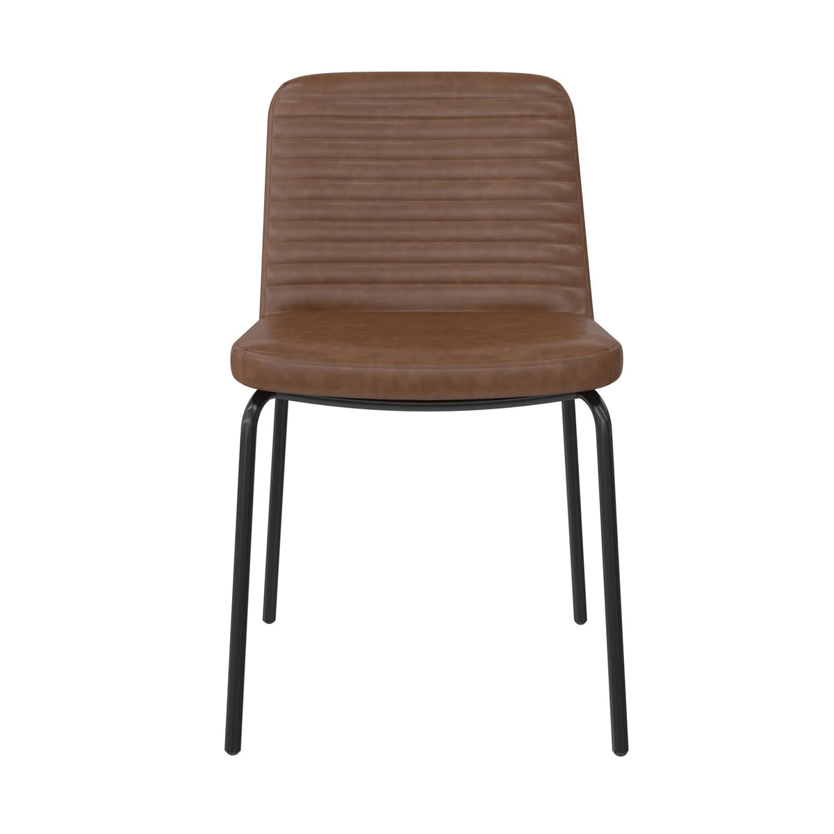 Camel Faux Leather Dining Chair, Set of 2 V41279
