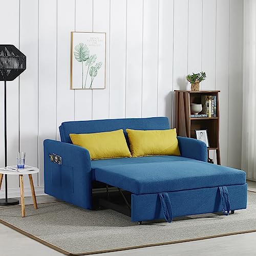 Cream Fabric Convertible Sofa Bed A88475