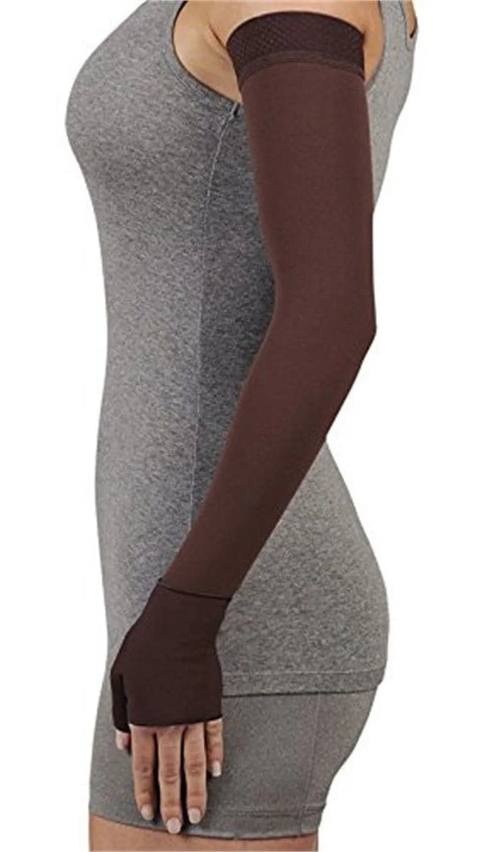 Soft Max 20-30 mmHg Compression Arm Sleeve Long with Silicone Top Band - Small I4441