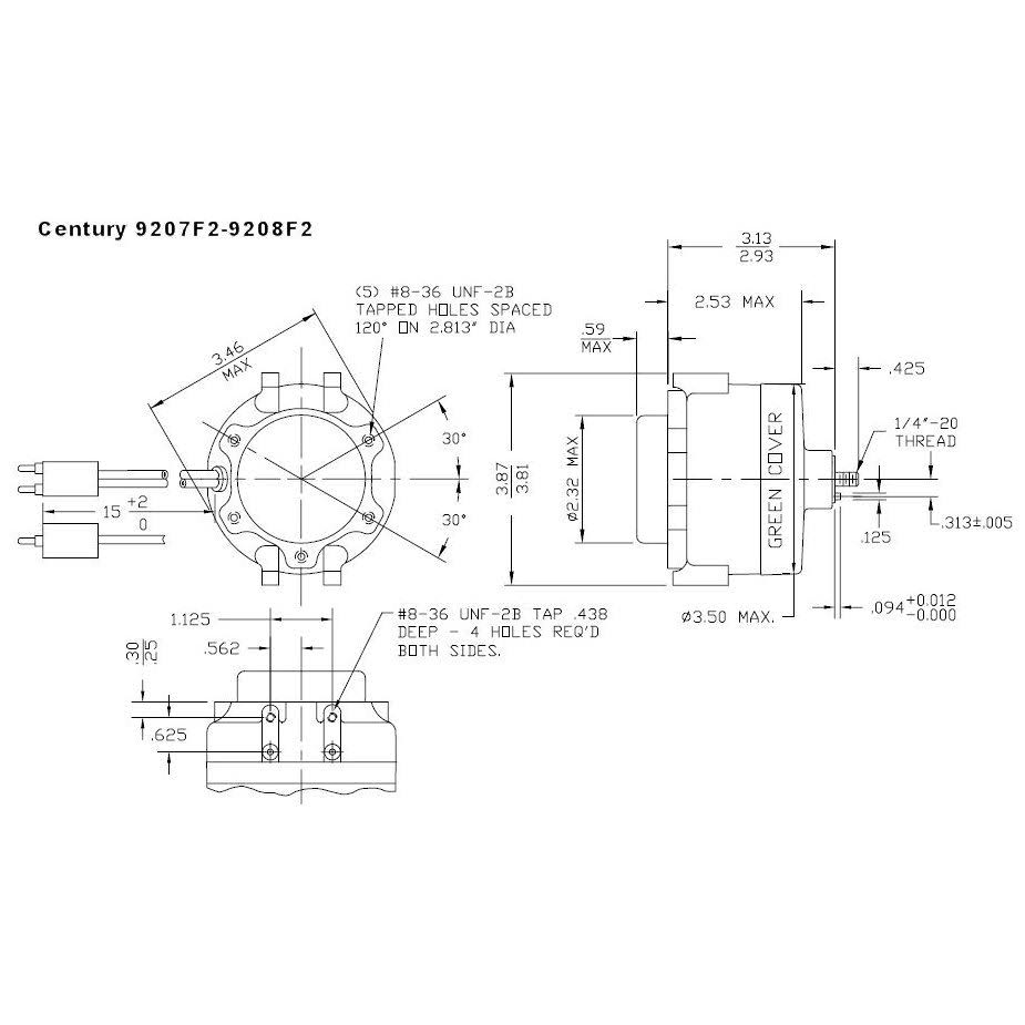 Refrigeration Fan Motor 12 Watt 1550 RPM 115V D76514