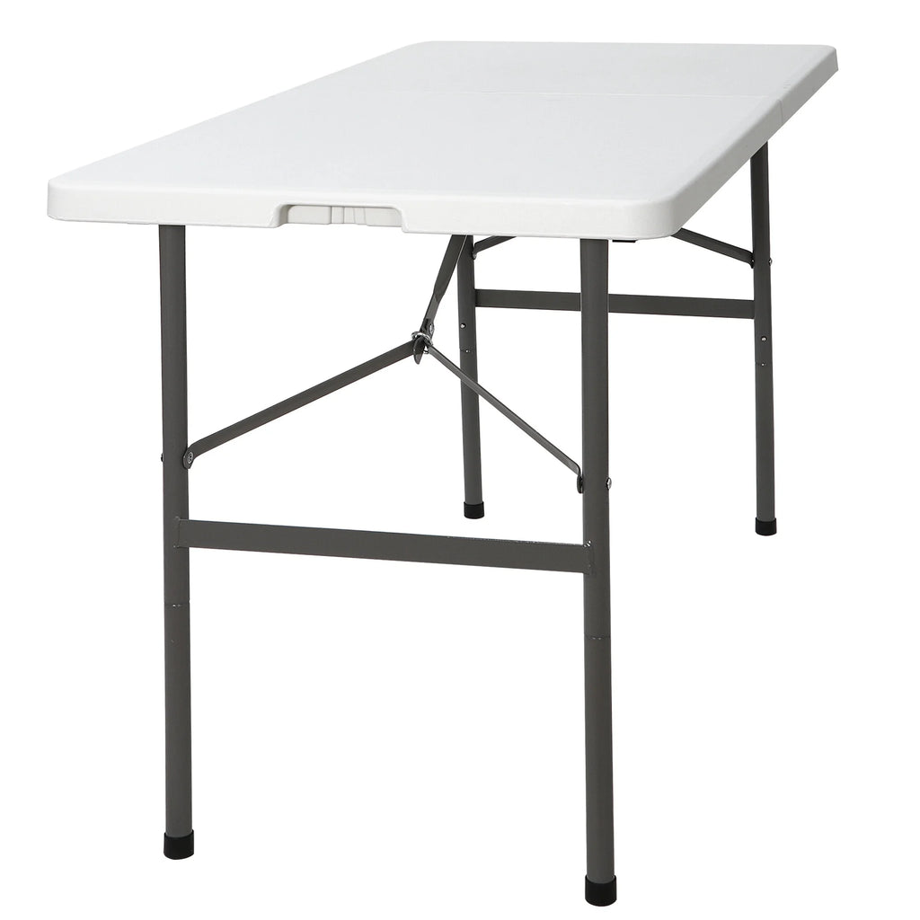 4FT White Plastic Folding Table J517832