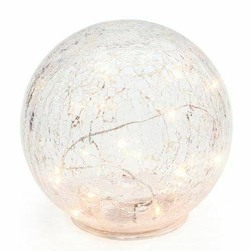 LED Sphere Crackle Glass Decor Light O161