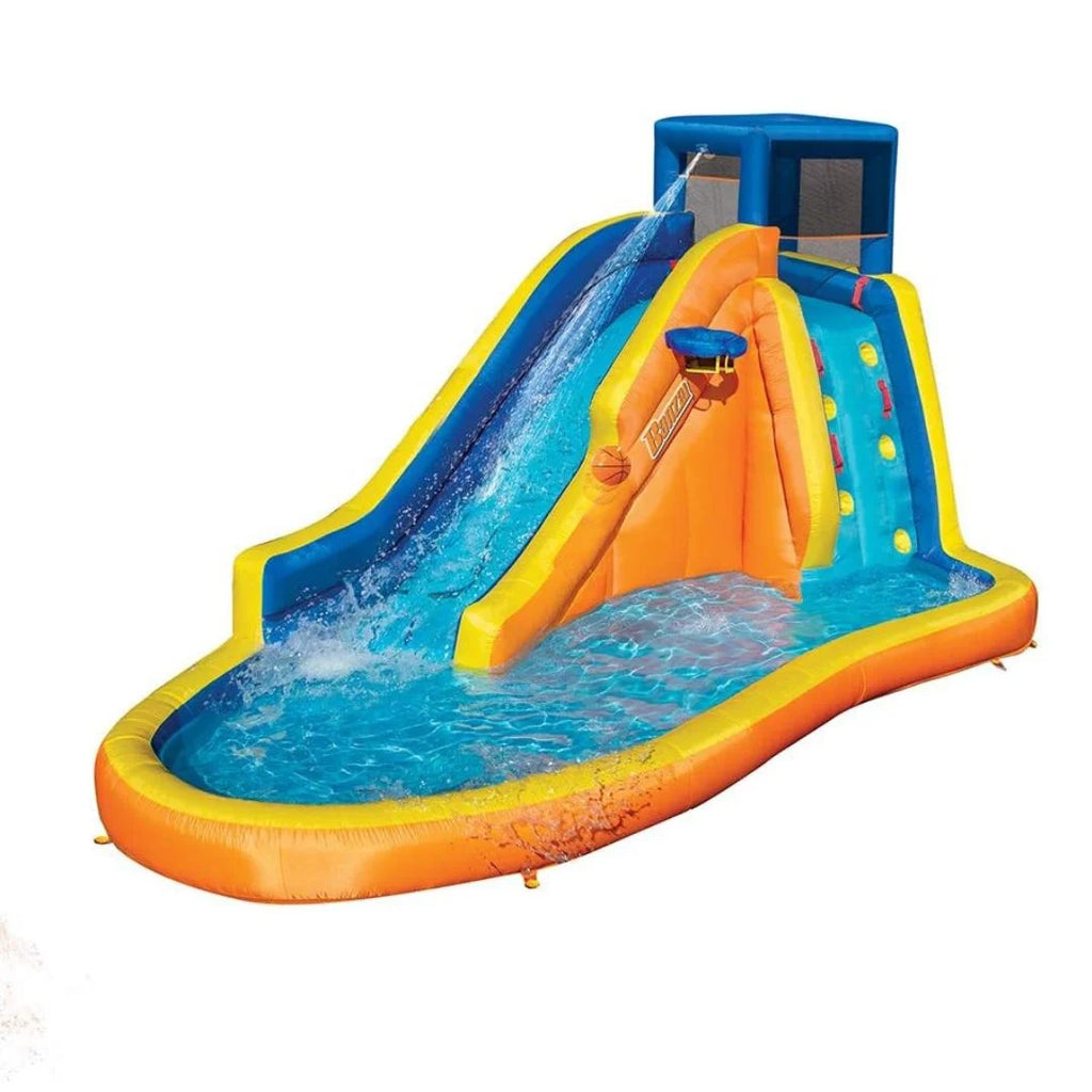 Inflatable Water Slide with Built in Sprinkler and Basketball Hoop D47731