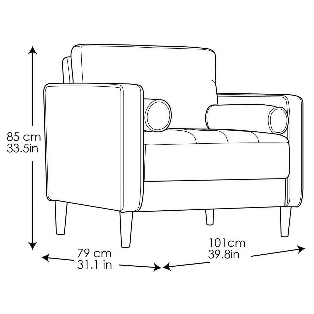 King Chair in Navy Blue Fabric Upholstery P737