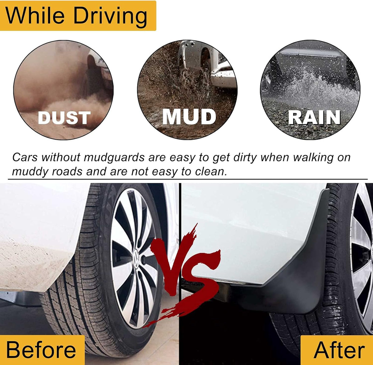 Set of 4 Mud Flaps Splash Guards for Toyota Sienna U69780