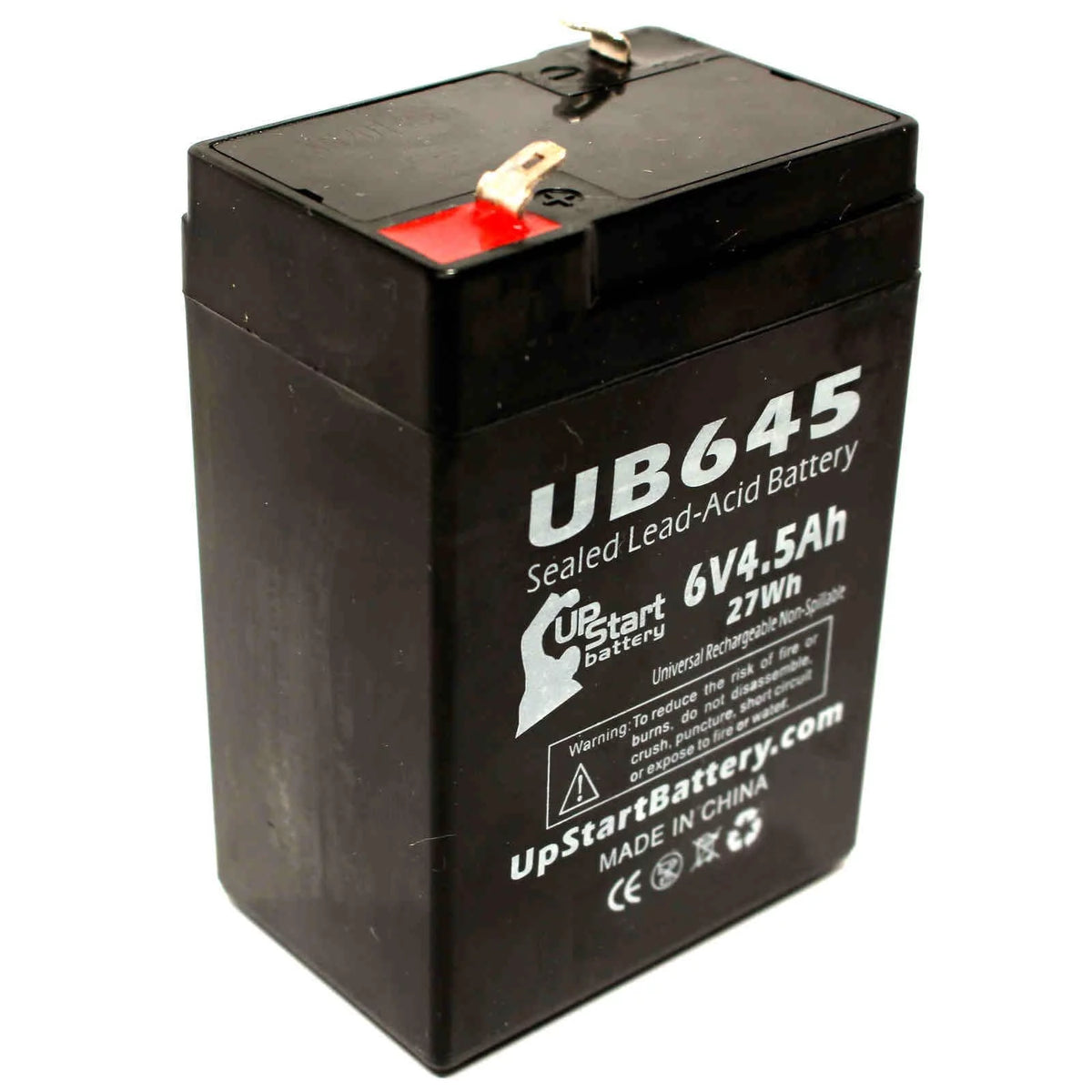 6V 4.5Ah Sealed Lead Acid Battery 3 Pack with F1 to F2 Terminal Adapters T9789