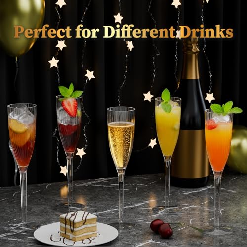 16 Pack 6oz Clear Champagne Flutes B8267