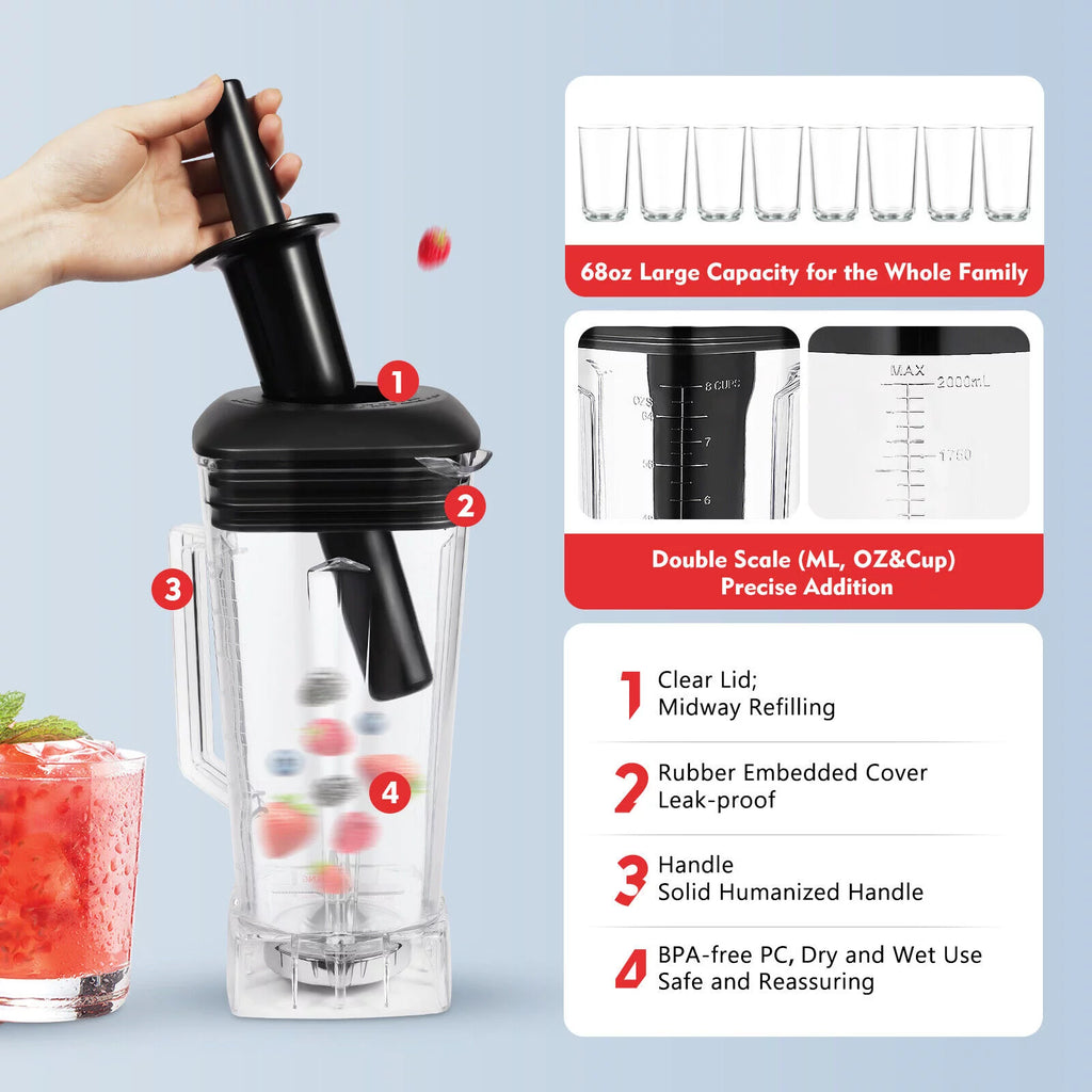 2L 2200W High Speed Electric Blender A195