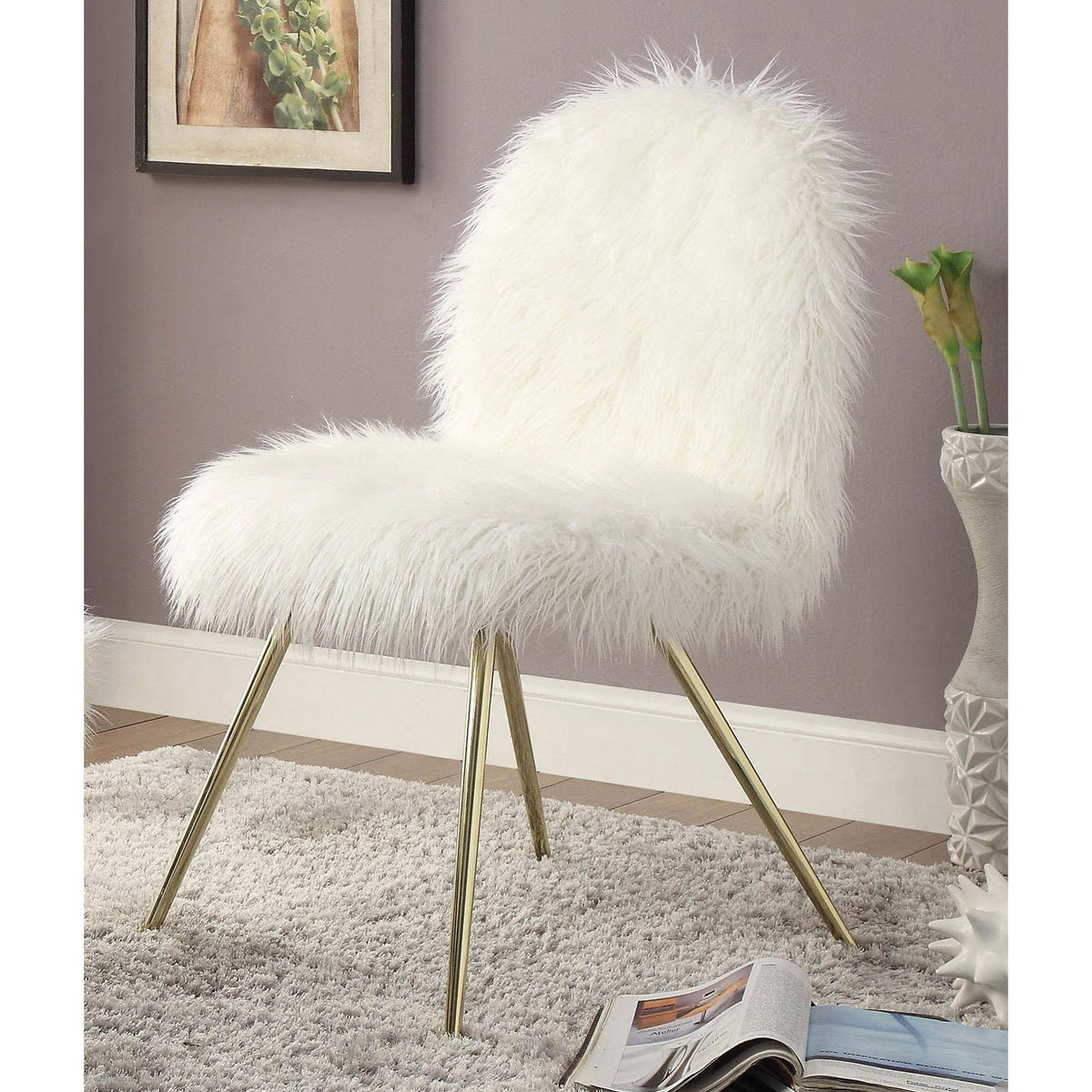 Faux Fur Accent Chair N153989