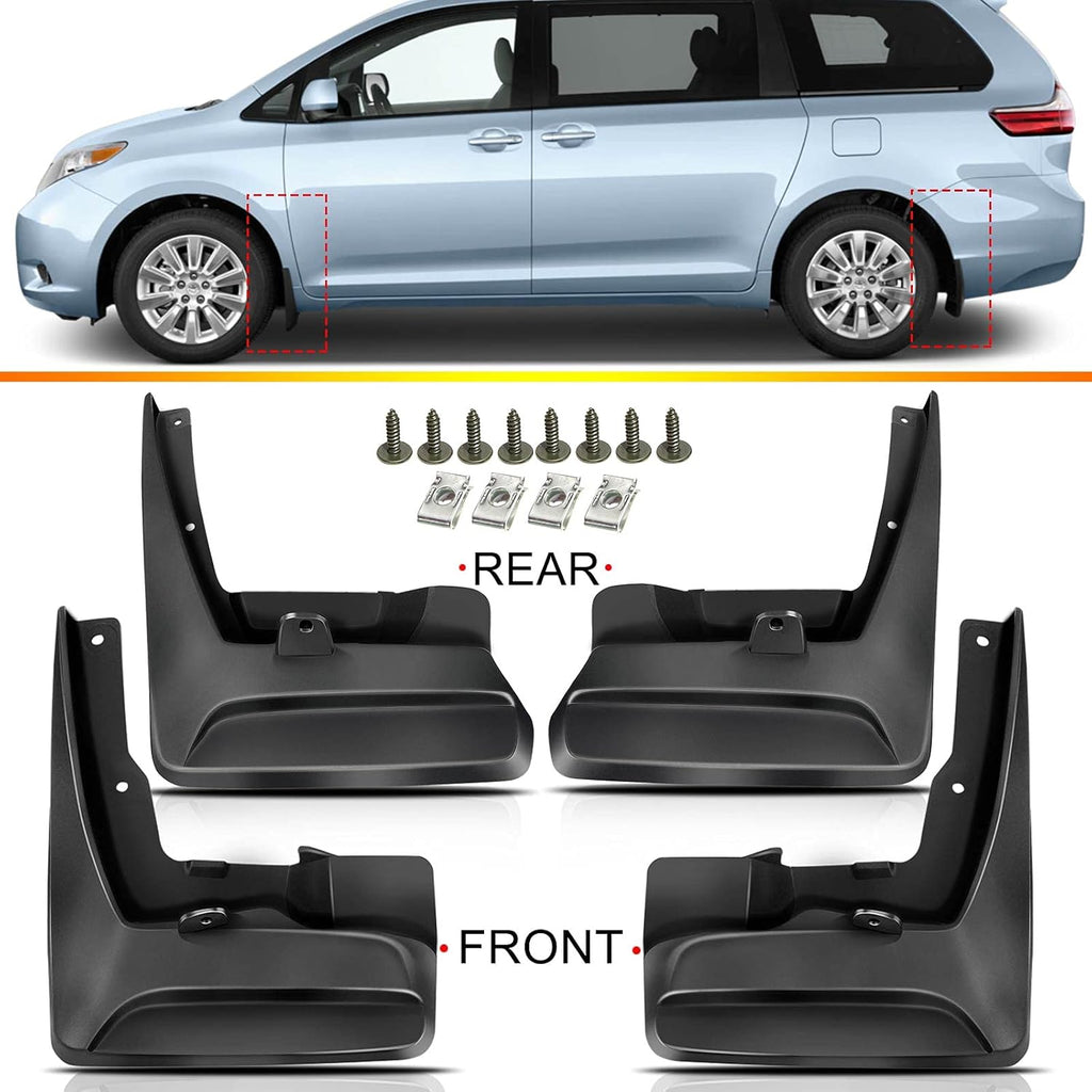 Set of 4 Mud Flaps Splash Guards for Toyota Sienna U69780