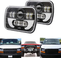 120W Rectangle 7x6 5x7 LED Headlights Sealed Beam H4 Plug O619741