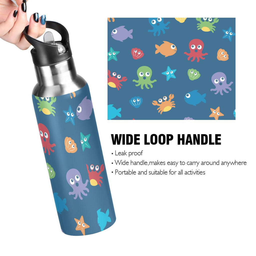 Stainless Steel Insulated Water Bottle with Straw Lid D652279