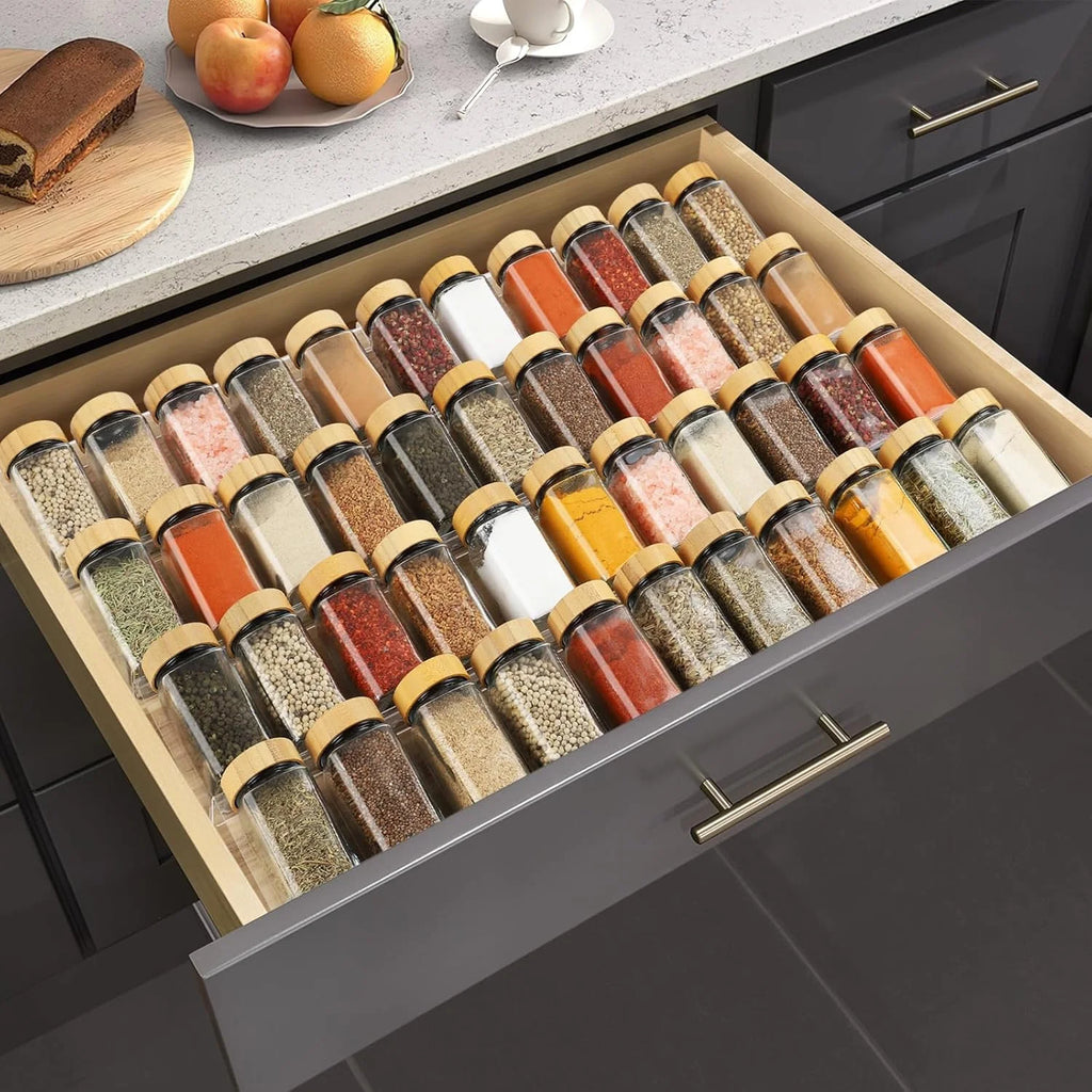 Acrylic 4 Tier Spice Drawer Organizer Rack B3146