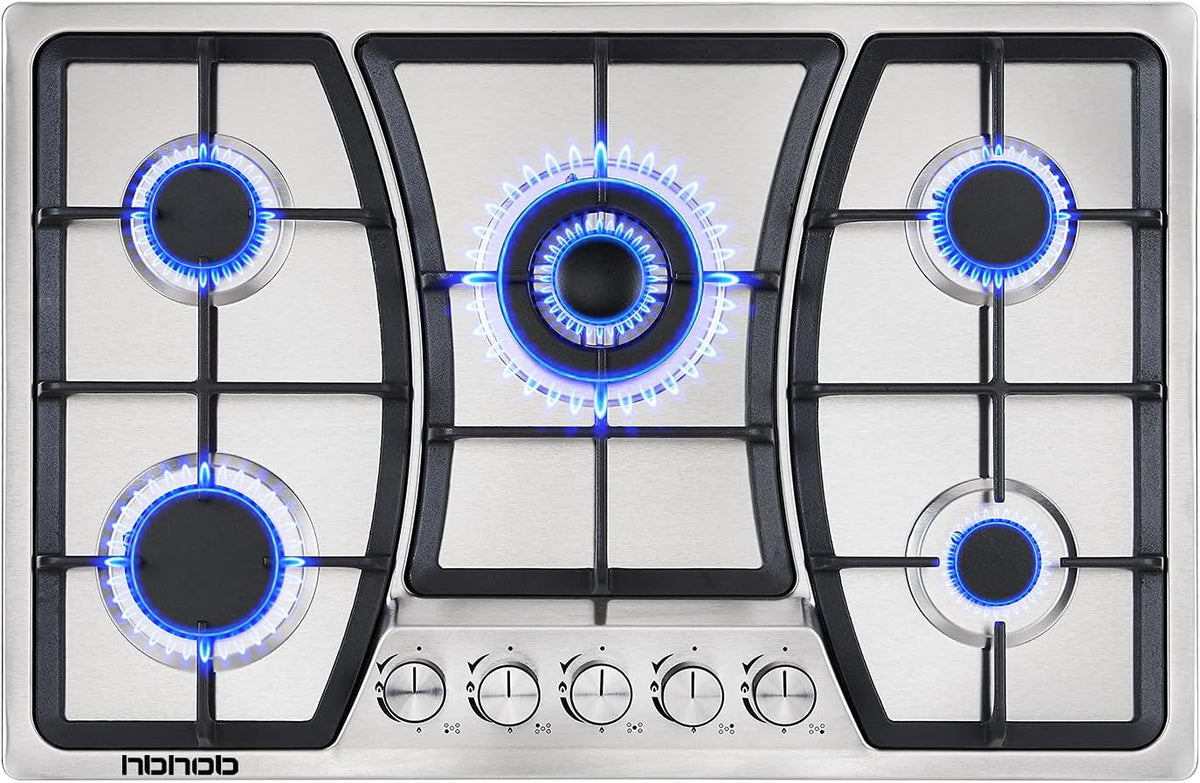 30 inches 5 Burners Stainless Steel Gas Cooktop L125
