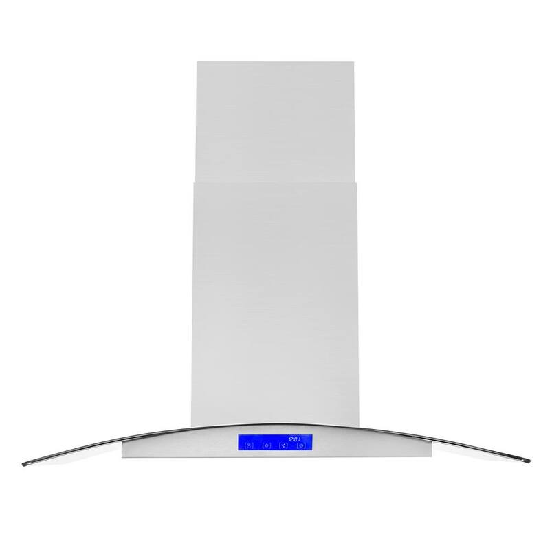 36 in. Stainless Steel Ductless Island Range Hood with Carbon Filter S490