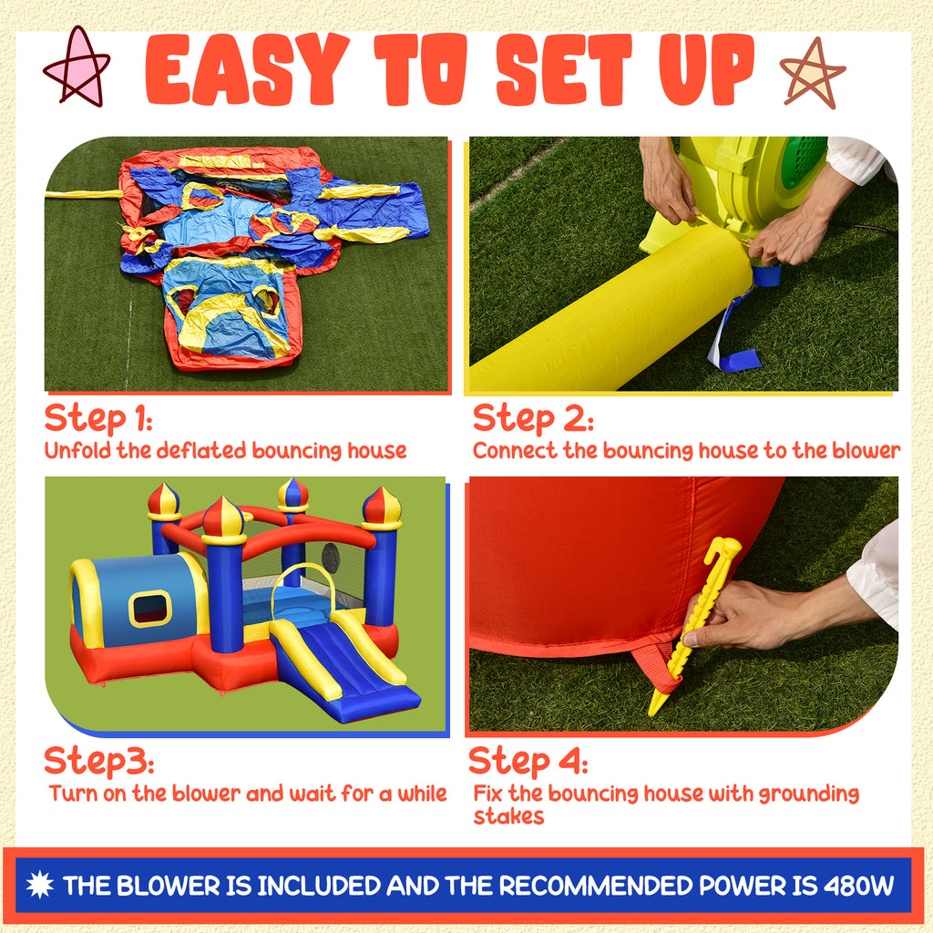 Kids Inflatable Bounce House Jump Bouncer O8374