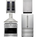 36 Gas Range, Range Hood, Refrigerator, Dishwasher and Wine Cooler M22666