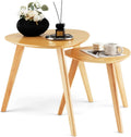 Set of 2 Oval Wood Nesting Coffee Tables C11171