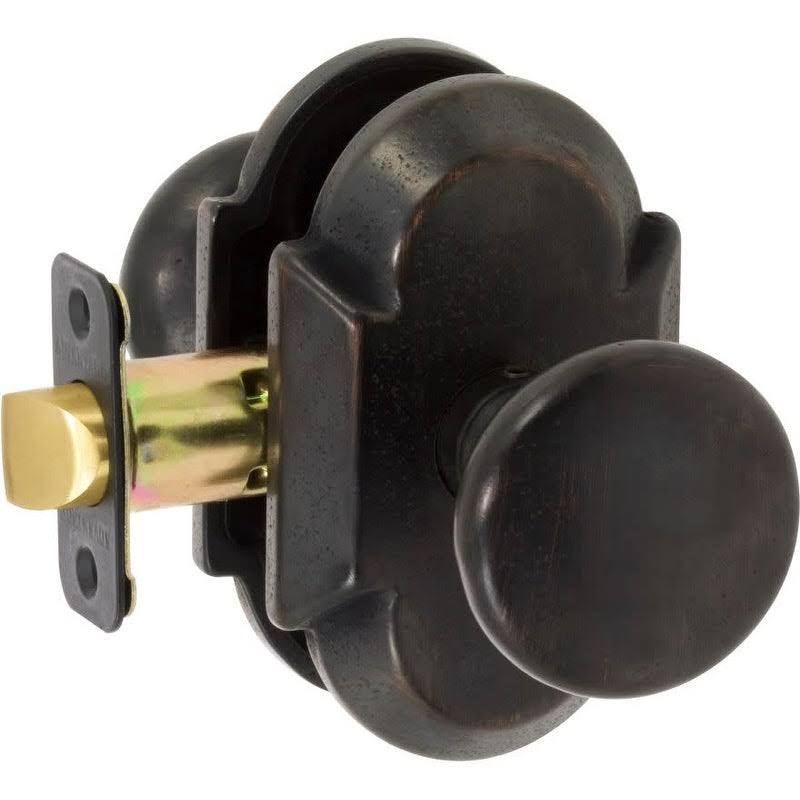 Tuscan Single Cylinder Keyed Entry Door Knob Set, Aged Bronze Y9893