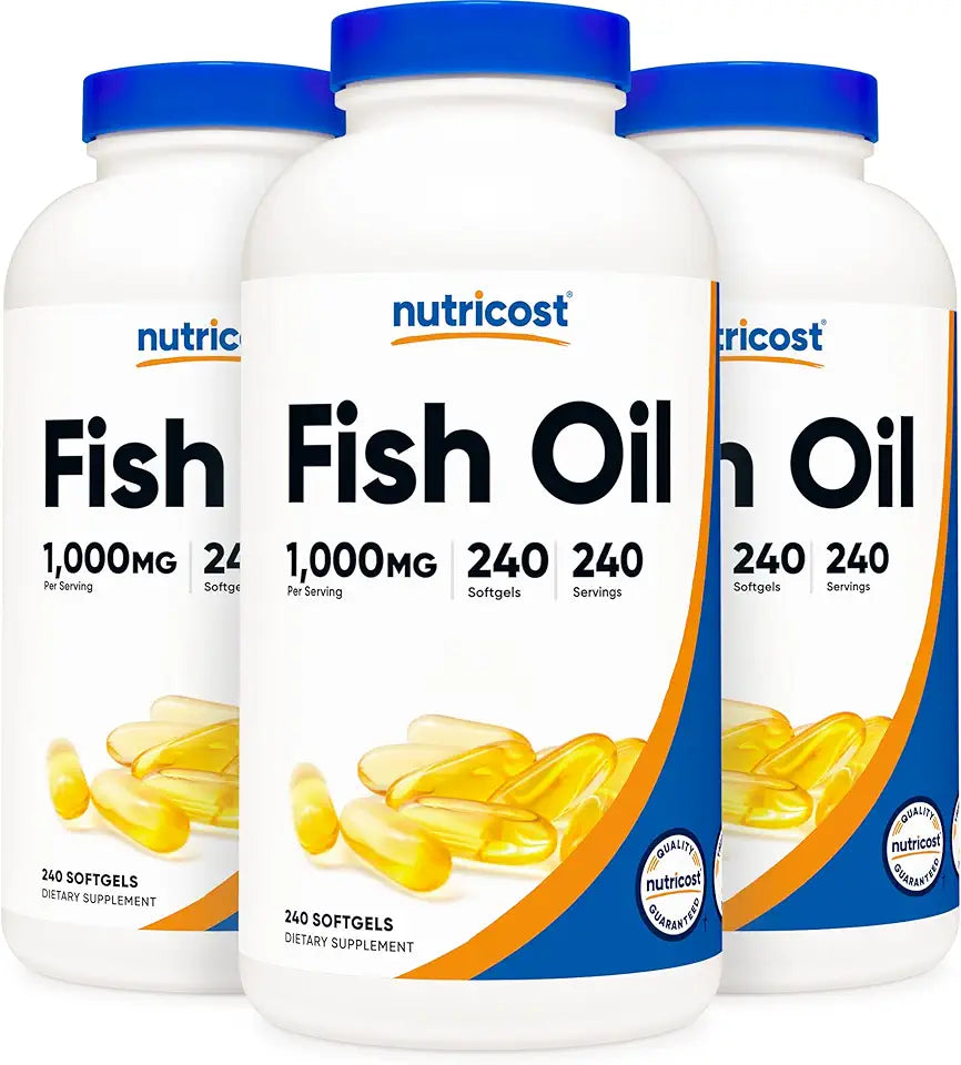 Fish Oil 1000mg 240 Softgels 3 Bottles E446