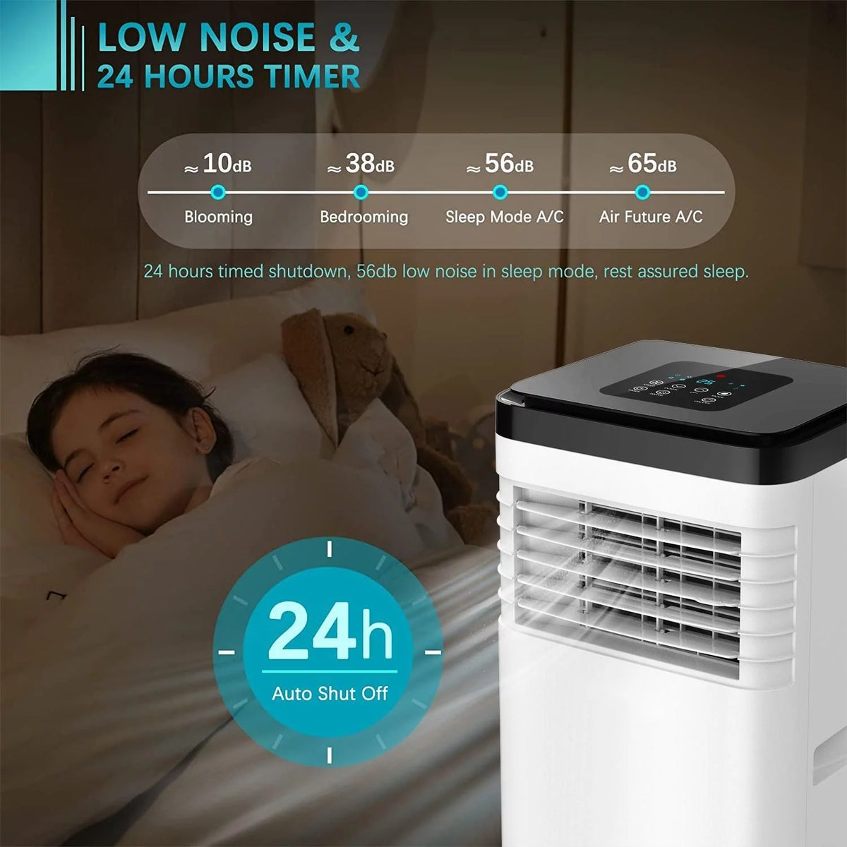 8,000 BTU White Portable Air Conditioner M39324