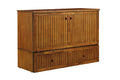 Queen Blonde Oak Murphy Cabinet Chest Bed V8950