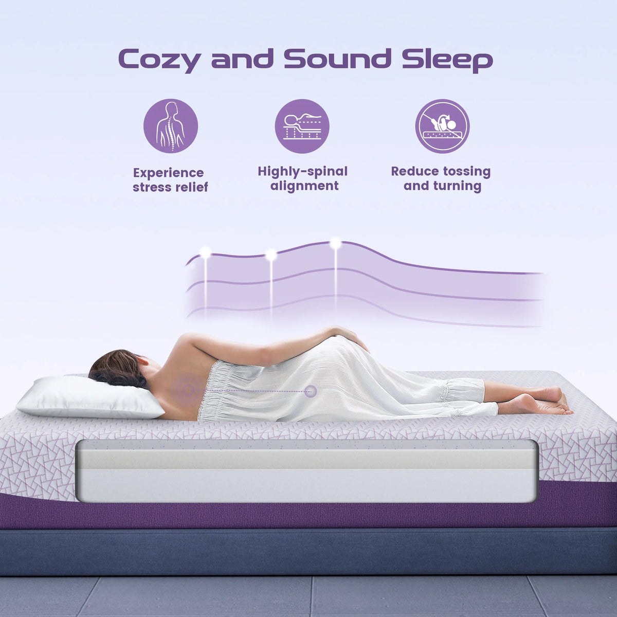 12 inch Cooling Gel Memory Foam Mattress R630932
