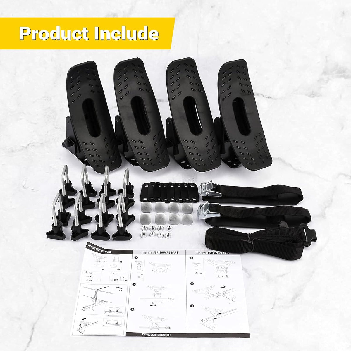 Kayak Roof Racks Universal Saddles Carrier Mount Pack of 2 M47874