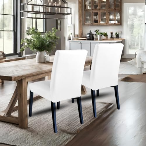 Solid White Set of 2 Linen Cotton Slipcover X30397