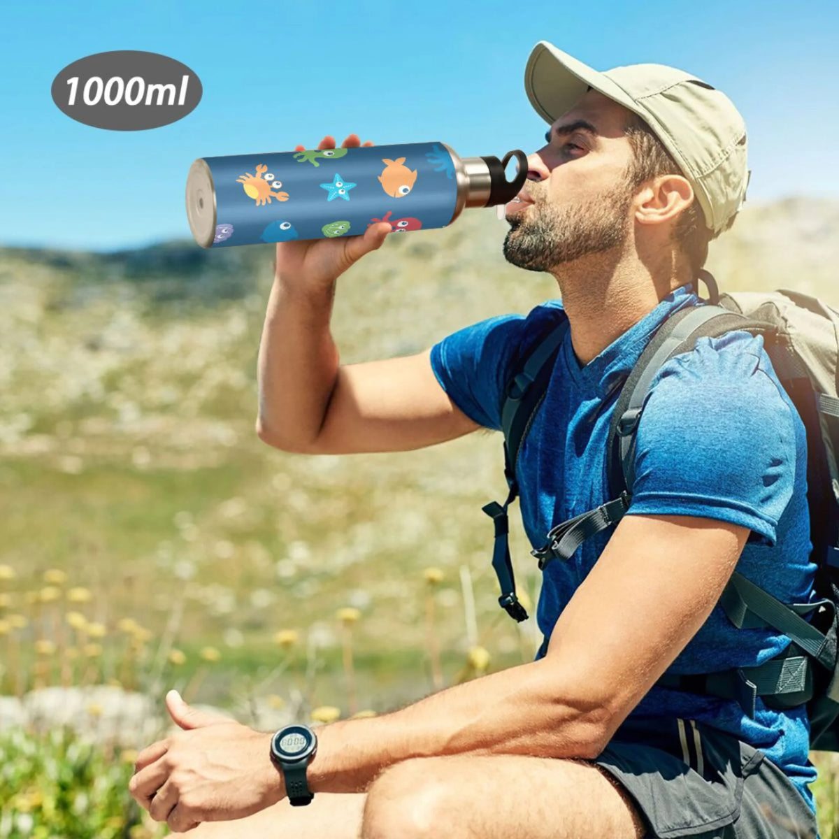 Stainless Steel Insulated Water Bottle with Straw Lid D652279