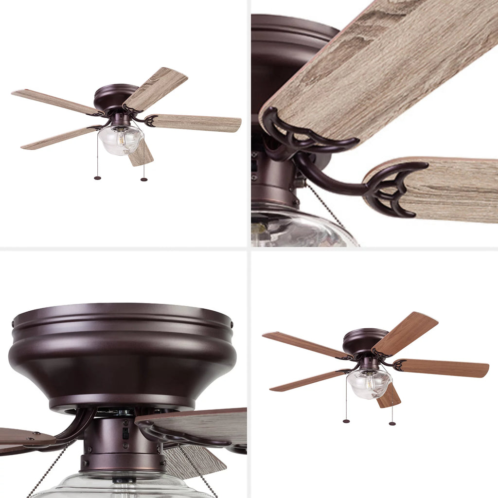 Bronze Indoor Ceiling Fan with Light N2461