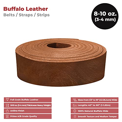 Buffalo Belt Blanks 8-10 oz Full Grain Leather Belt Straps X6589