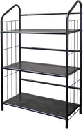 Black Metal Book Shelf Bookcase M302993