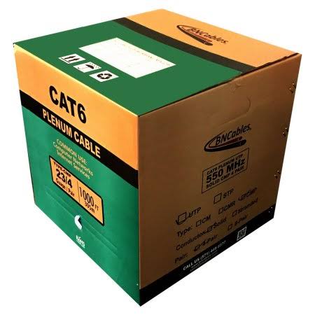 Solid Cat6 550MHz Plenum Network Cable White B766378