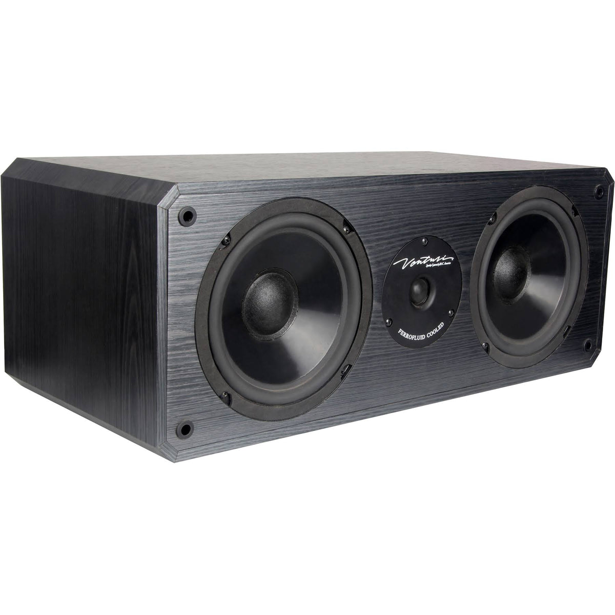 Black 2-way Center Channel Speaker D7702