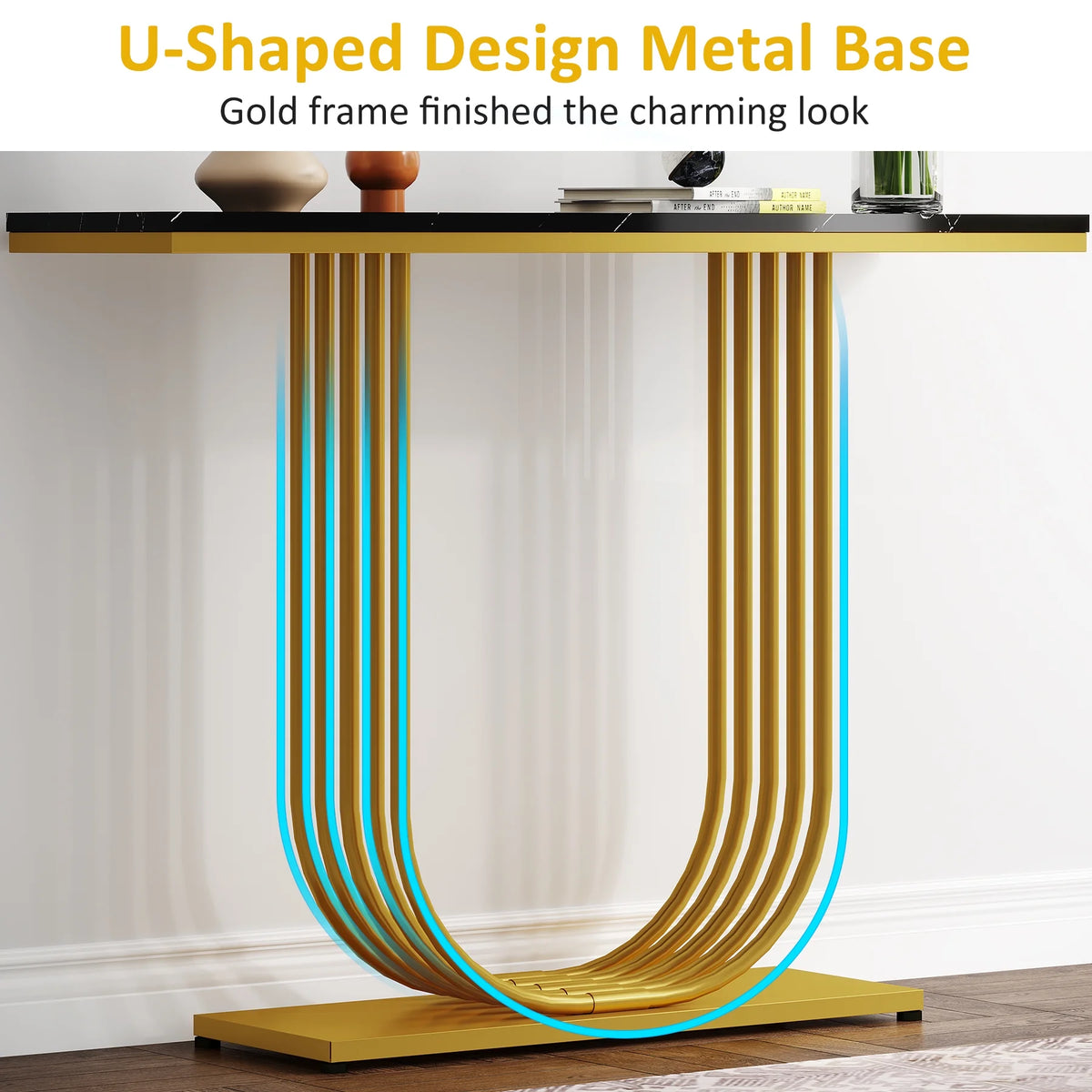 39 inch Gold Console Table P944859