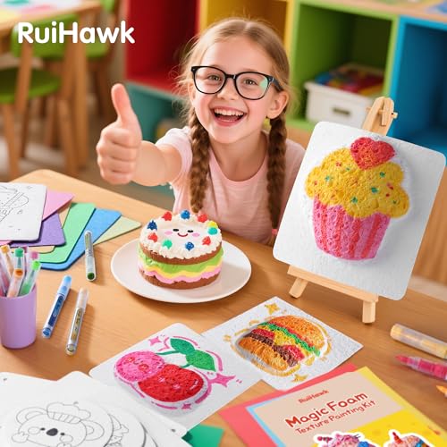 75 Pcs Foam Texture Painting Kit with 24 Acrylic Markers L887180