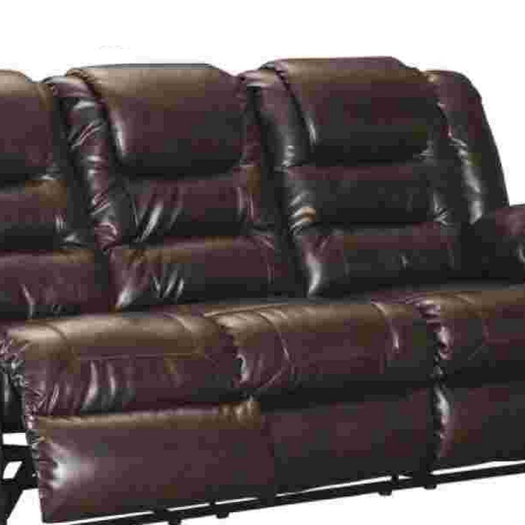 Chocolate Brown Reclining Sofa J235626