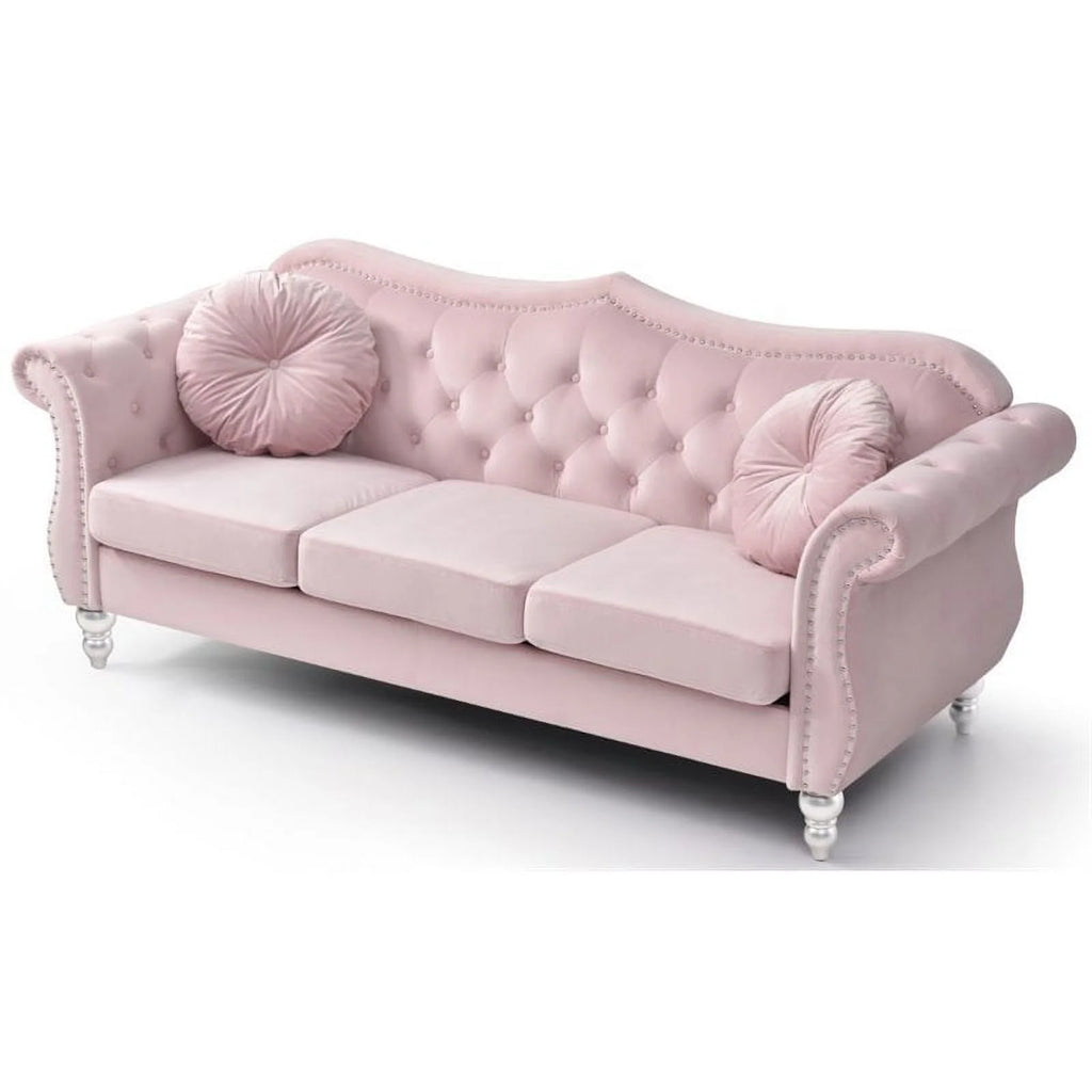 Pink 2-Piece Sofa and Loveseat Furniture Set D51309