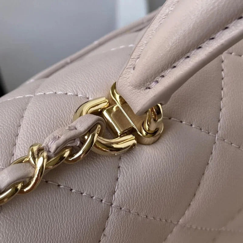 Mini Flap Bag With Top Handle Iridescent Lambskin W38120
