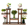 Brown 8-Tier Pine Wood Plant Stand C17535
